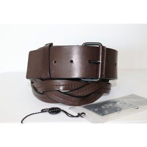 Gucci Leather Woven Waist Belt